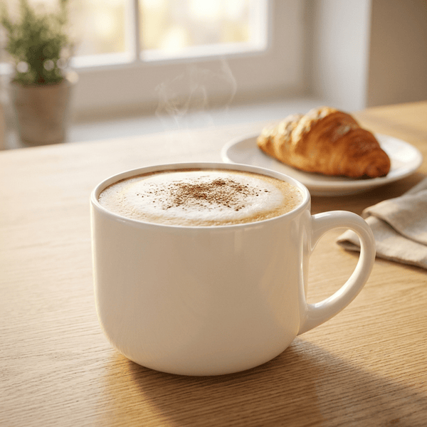 White Ceramic Latte Mug, 25oz