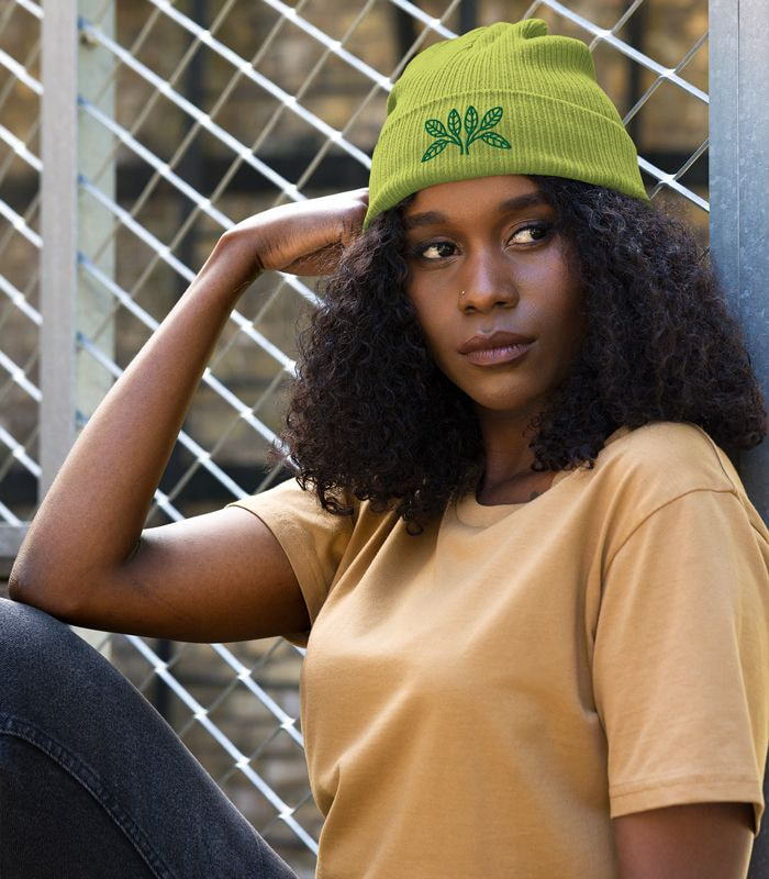 オーガニック リブ編み ニット帽 - Atlantis | Printful