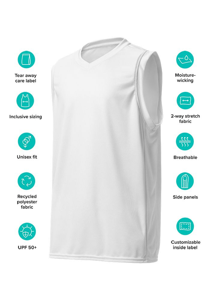 Printed Tank Top in United Sports/white