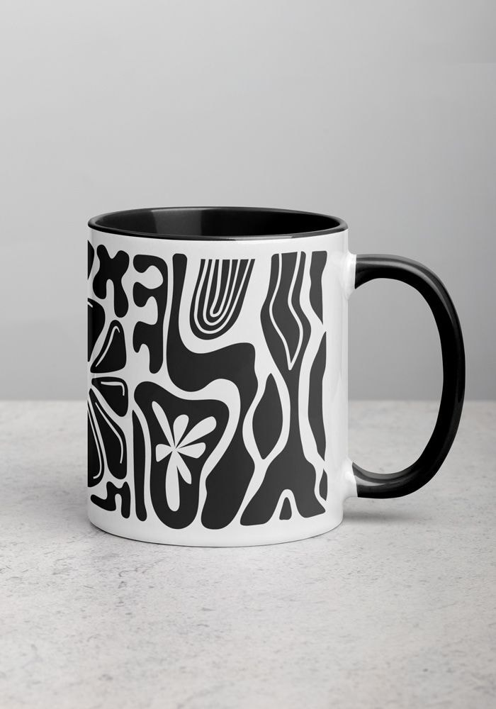 White Ceramic Mug with Color Inside