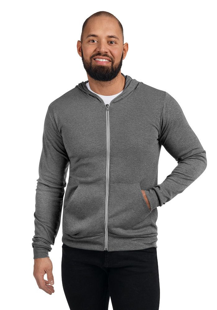 Canvas zip up hoodie sale