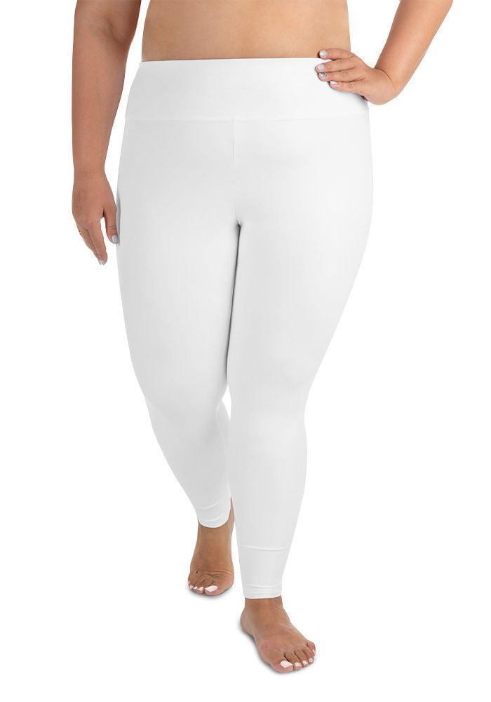 All-Over Print Plus Size Leggings Duck Feathers