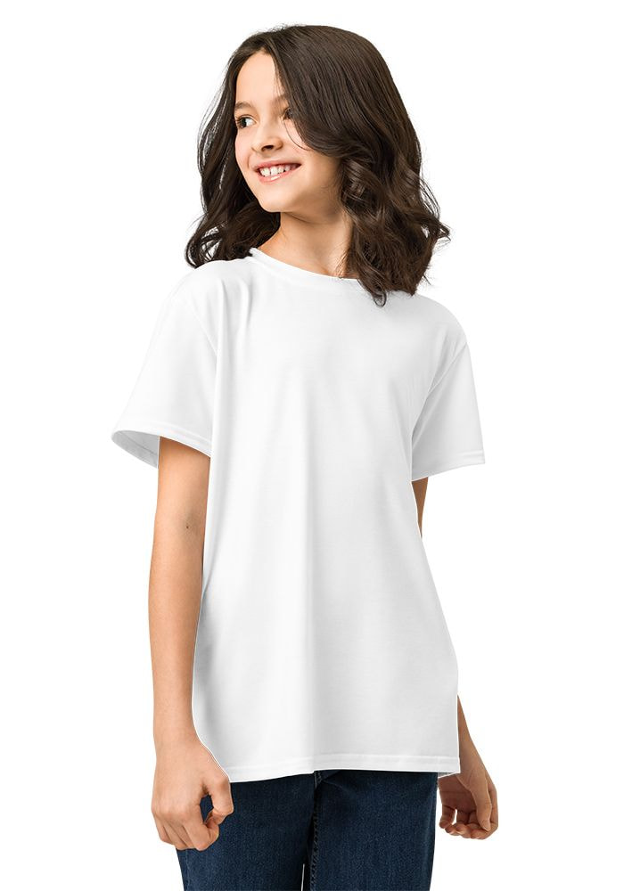 T-shirt col rond en coton - Blanc - Ado garçon - 3.90€ - Kiabi