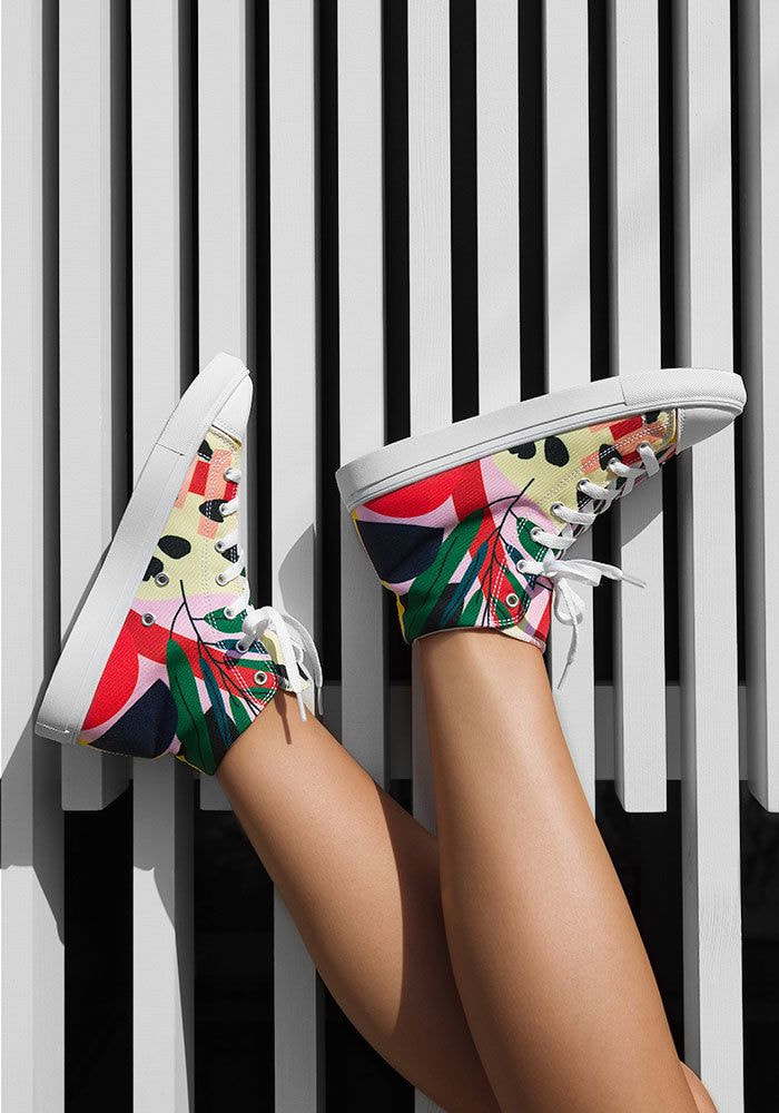 Printed canvas shoes hot sale for ladies