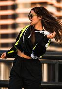 All-Over Print Women's Cropped Windbreaker thumbnail 3