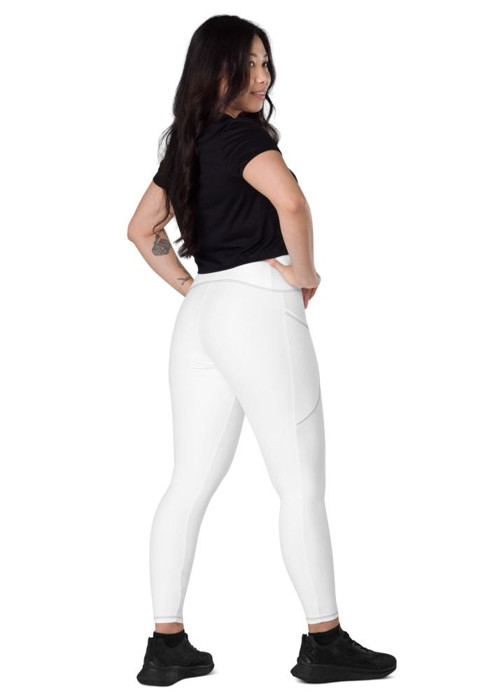 All-Over Print Recycled Crossover Leggings with Pockets main 4