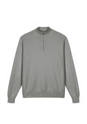Unisex Knitted Quarter Zip Sweater thumbnail 1