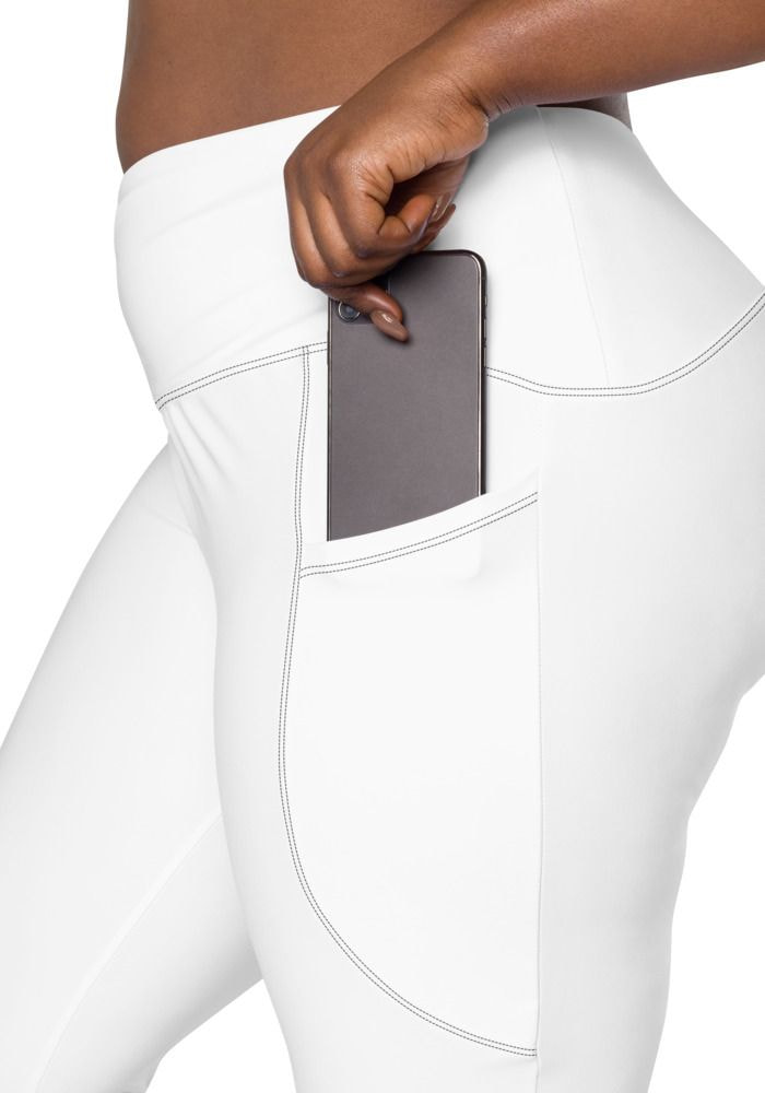All-Over Print Recycled Crossover Leggings with Pockets main 5