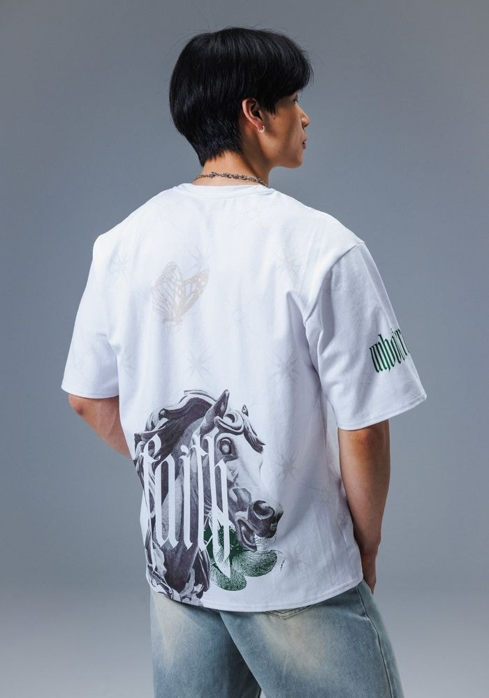 All-Over Print Oversized Cotton T-Shirt main 2
