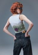 All-Over Print Cotton Crop Top thumbnail 2