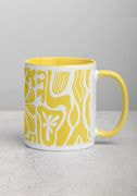 White Ceramic Mug with Color Inside thumbnail 1