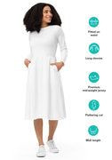 All-Over Print Long Sleeve Midi Dress thumbnail 5