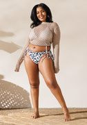 All-Over Print Recycled String Bikini Bottom thumbnail 1