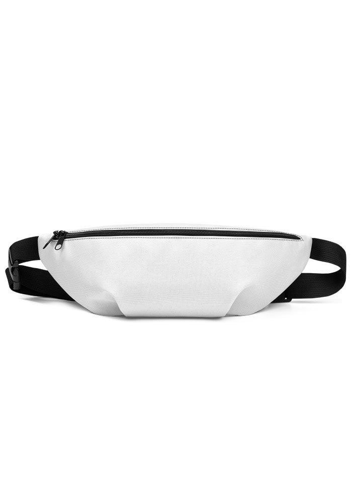 black and white fanny pack