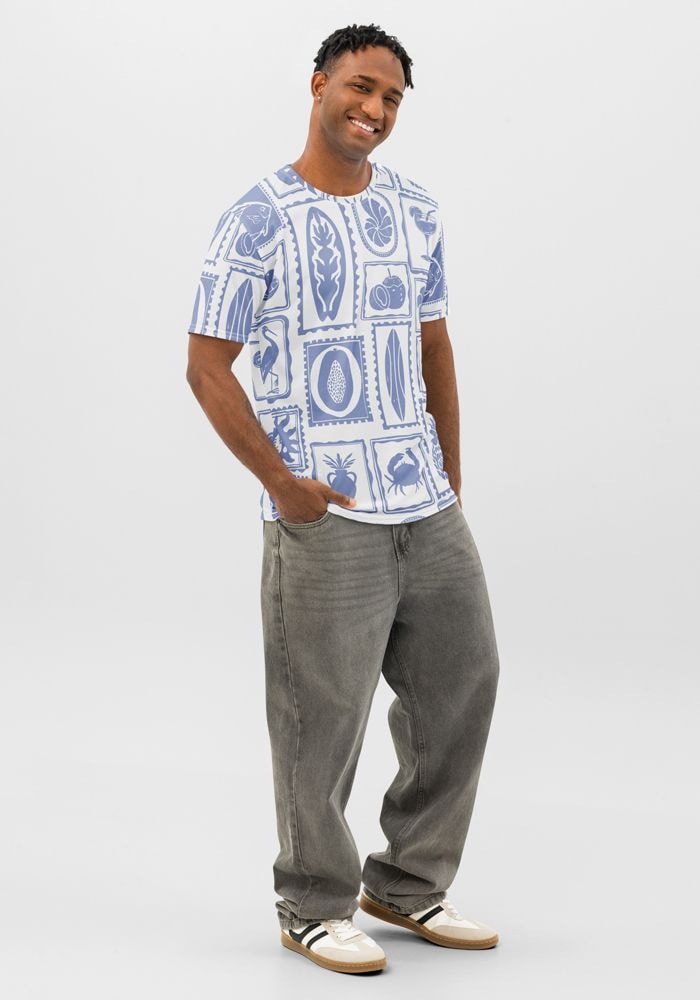 All-Over Print Men’s Cotton Crew Neck T-Shirt main 3