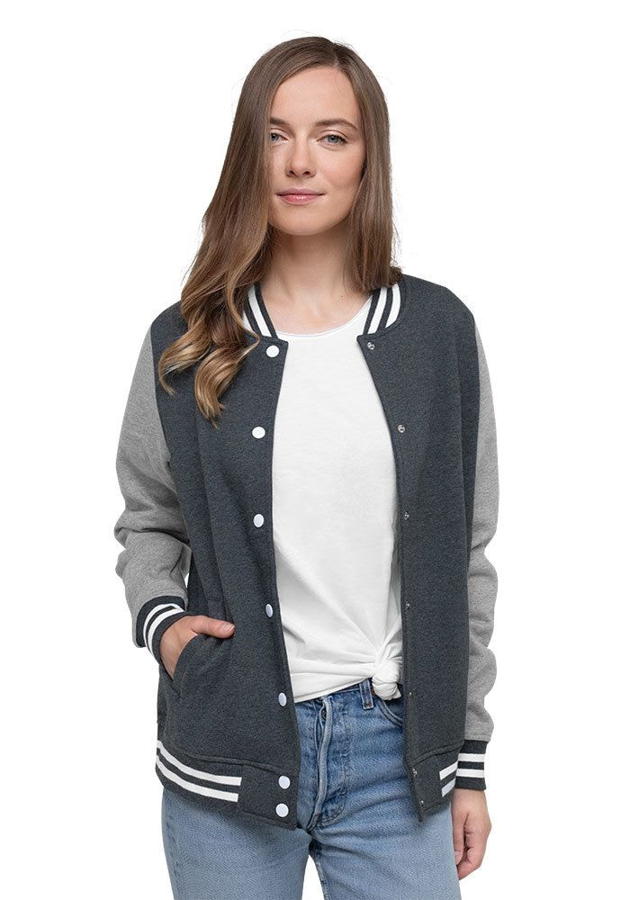 womens letterman jacket with hood