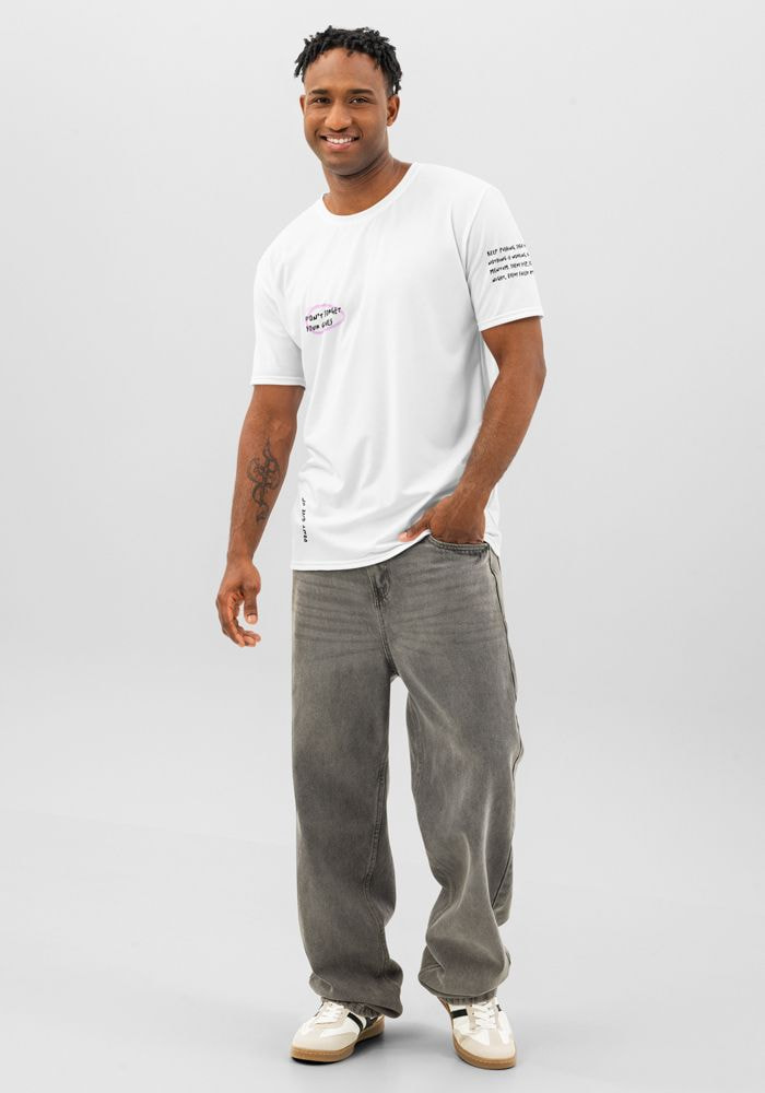 All-Over Print Men’s Cotton Crew Neck T-Shirt