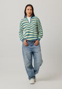 Unisex Knitted Quarter Zip Sweater thumbnail 1