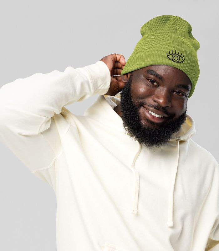 オーガニック リブ編み ニット帽 - Atlantis | Printful