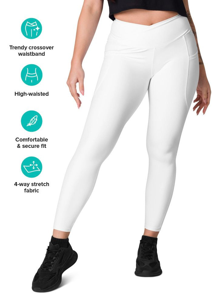 crossover waistband leggings