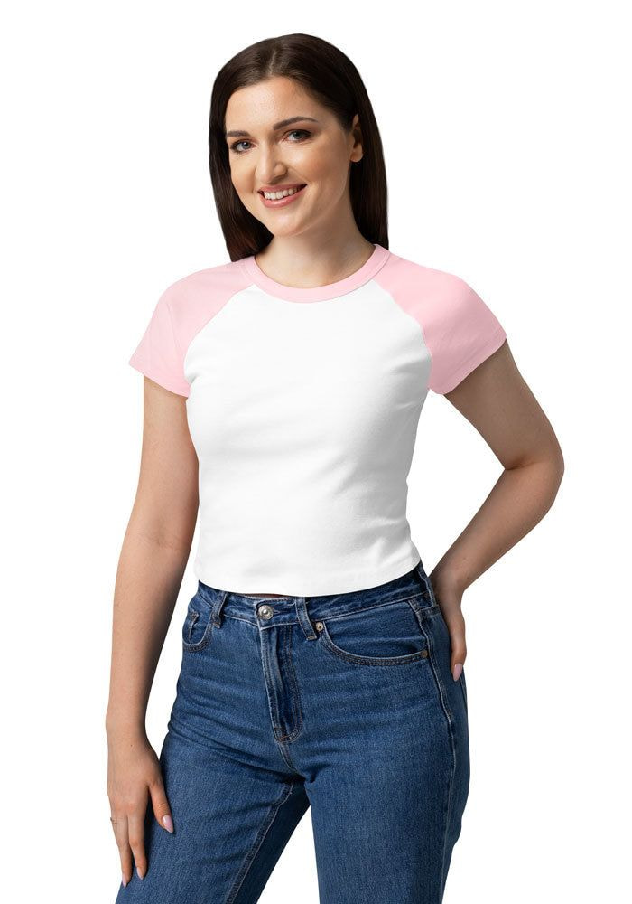 Women's Micro Rib Raglan Baby Tee | Bella + Canvas 1201 main 2