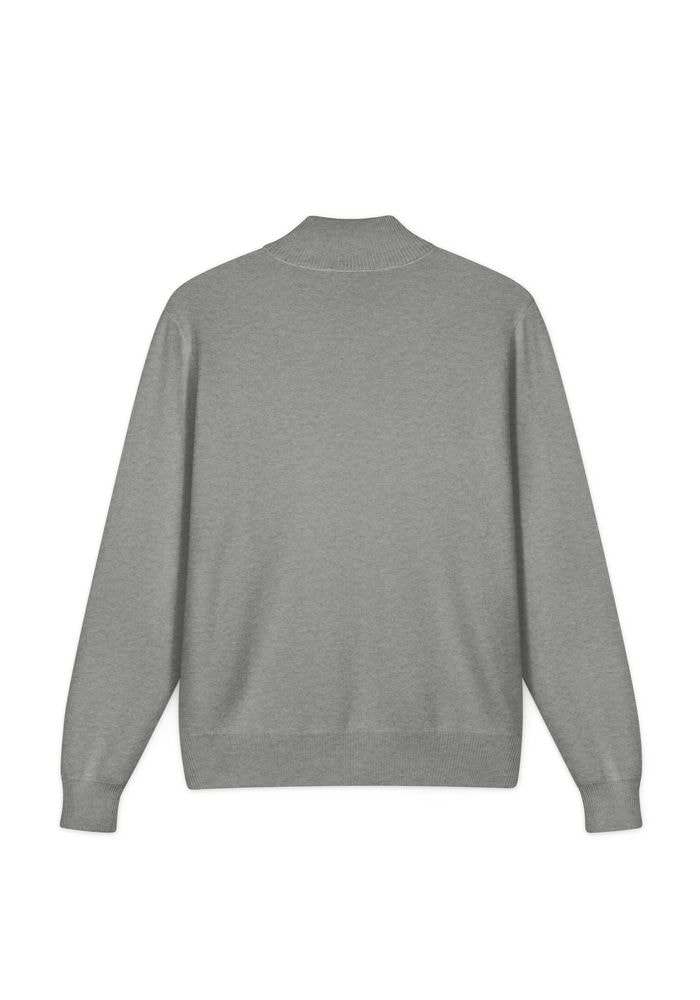 Unisex Knitted Quarter Zip Sweater main 2