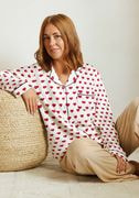 All-Over Print Women's Long Sleeve Pajama Top thumbnail 1