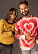 Unisex Classic Fit Knitted Crew neck Sweater thumbnail 1