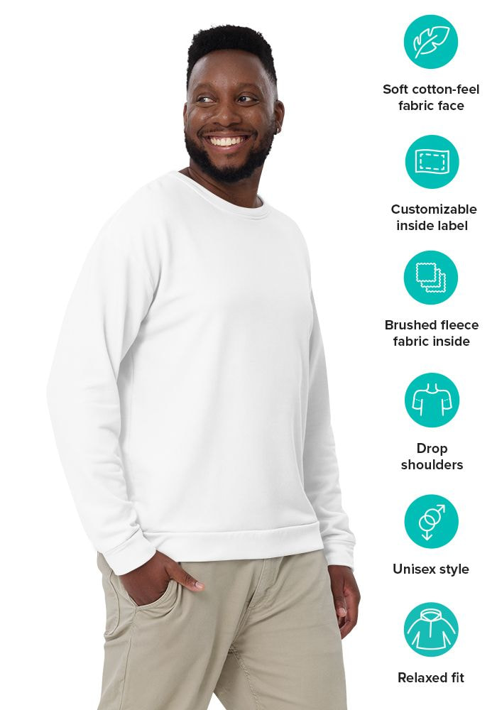 White round neck clearance sweatshirt