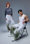 All-Over Print Unisex Cotton Wide-Leg Pants thumbnail 1