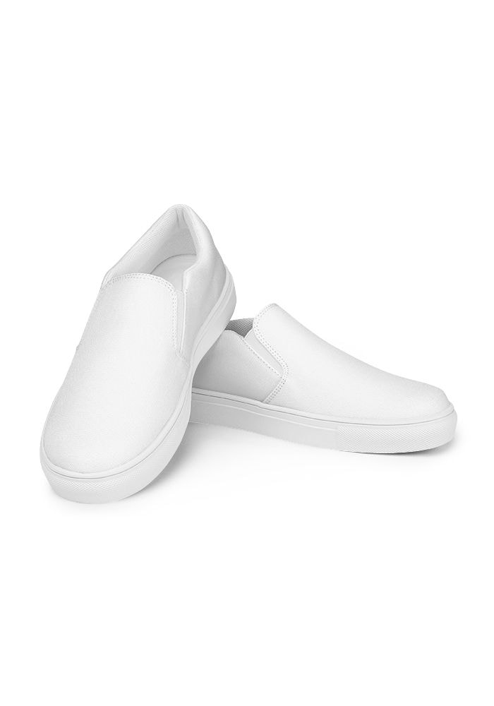 Canvas white 2024 slip on shoes