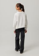 Kids Knitted Relaxed Fit Crewneck Sweater thumbnail 2