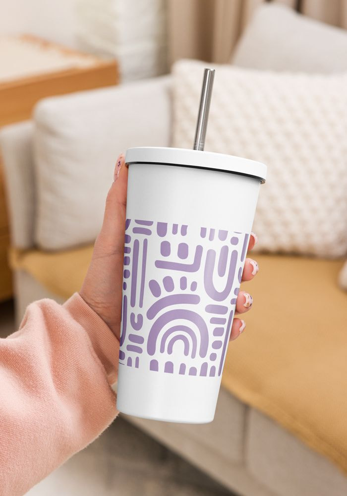 Insulated Tumbler with a Straw main 4