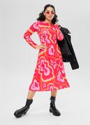 All-Over Print Long Sleeve Midi Dress thumbnail 1