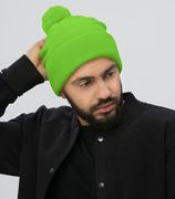 Golficers ポンポン付きニット帽 グリーン GOLFFICKERS 緑色 ポンポン付きニット帽 ポンポン付きの緑色ニット帽