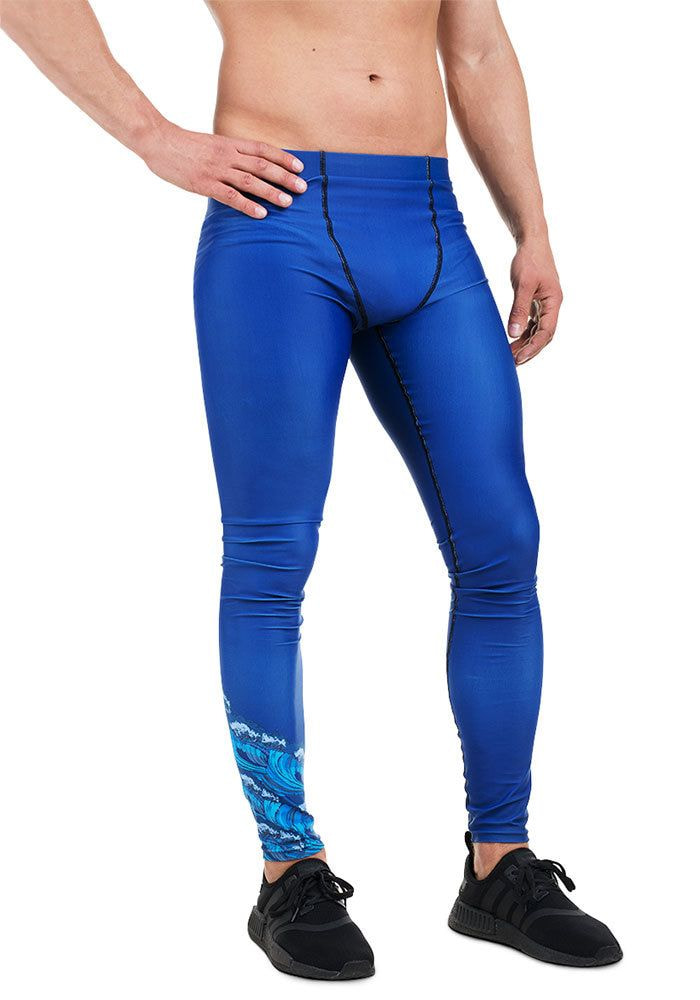 Mens blue cheap leggings