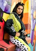 All-Over Print Women's Cropped Windbreaker thumbnail 2
