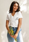 Women's Relaxed V-Neck T-Shirt | Bella Canvas 6405CVC thumbnail 1