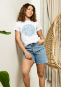 Women's High-Waisted Tee | Cotton Heritage OW1086 thumbnail 1