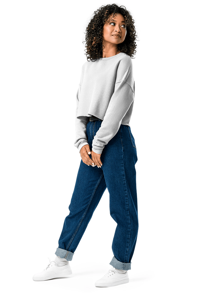 Women's Cropped Sweatshirt - Bella + Canvas 7503