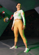 All-Over Print Recycled Long Sleeve Crop Top thumbnail 3