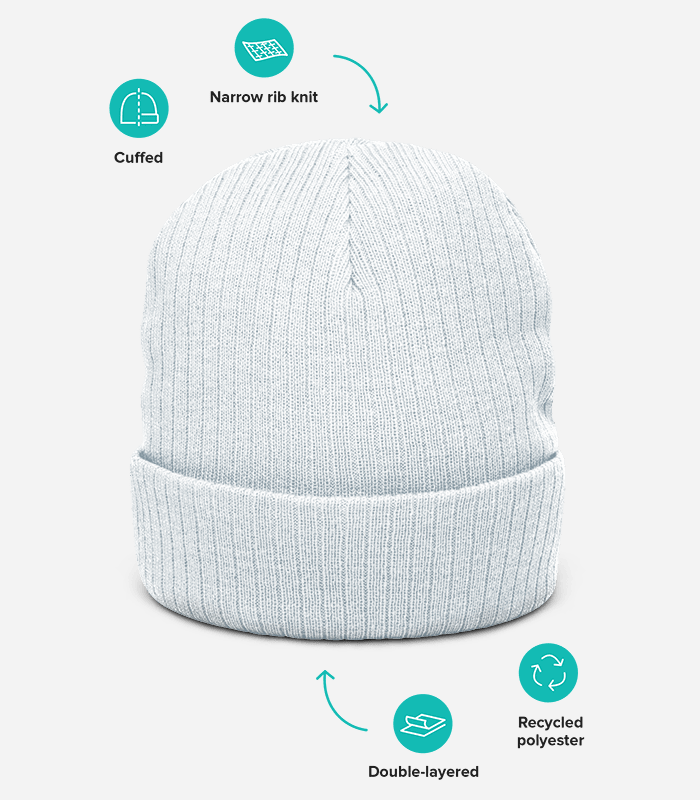 Ribbed Knit Beanie | Atlantis main 2