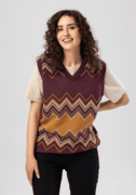 Knitted V-Neck Vest | Printful