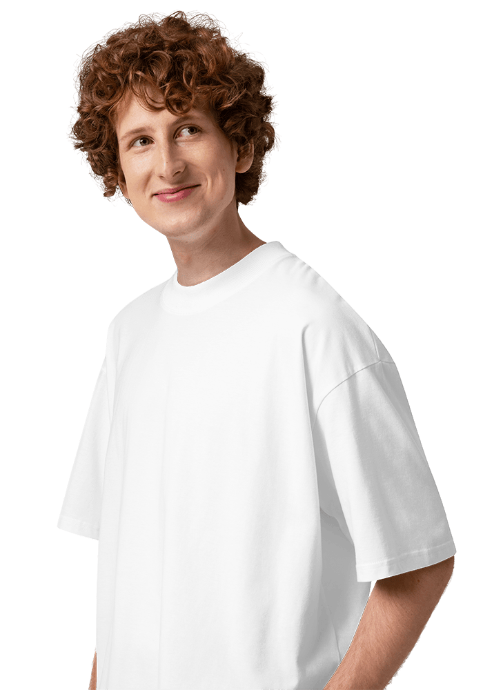 ユニセックスオーガニックオーバーサイズハイネックTシャツ - Stanley