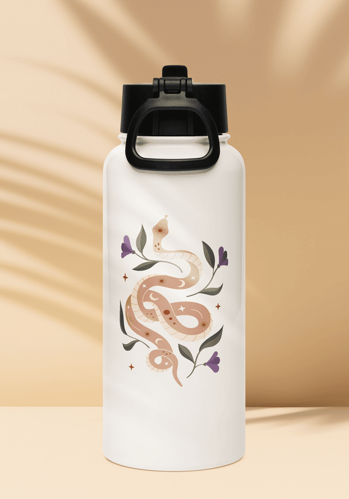 Stainless Steel Water Bottle with a Straw Lid main 2