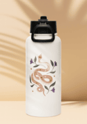 Stainless Steel Water Bottle with a Straw Lid thumbnail 2