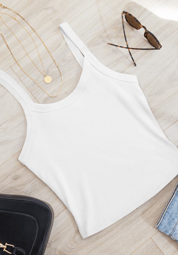 レディースマイクロリブタンクトップ - Bella Canvas 1012 | Printful