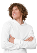 Unisex Hooded Long Sleeve Tee | Bella Canvas 3512 thumbnail 2
