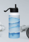 Stainless Steel Water Bottle with a Straw Lid thumbnail 1