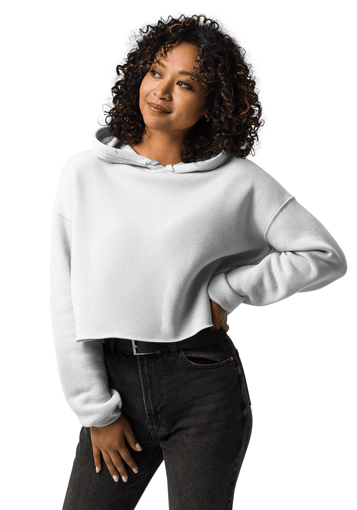 Grey cropped 2024 hoodie women's